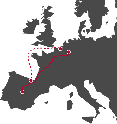 Lijndienst Nederland - Spanje